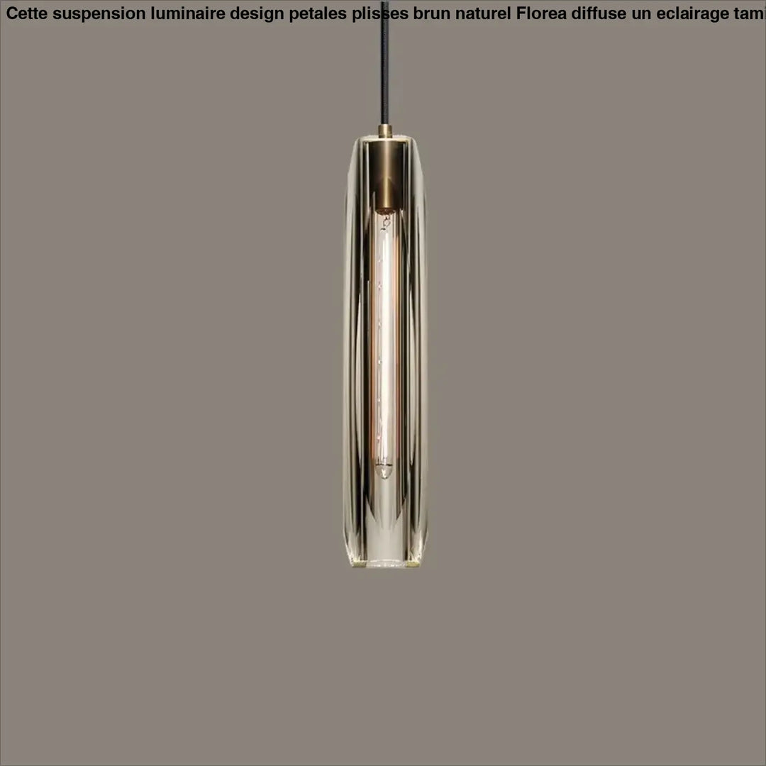 Suspension Luminaire Tube Verre Sculpté Élégant Design

