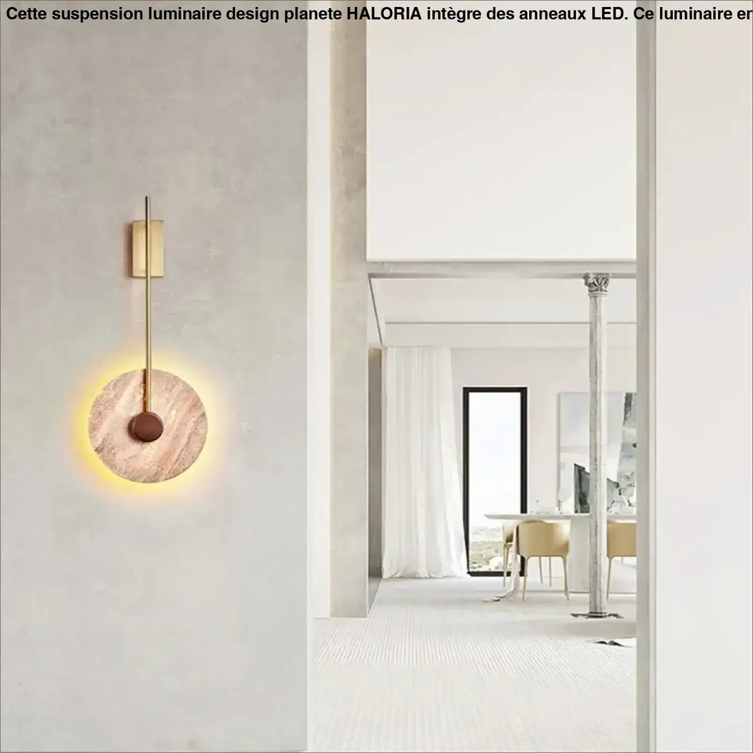 Applique Murale Design Avec Disque En Pierre Naturelle

