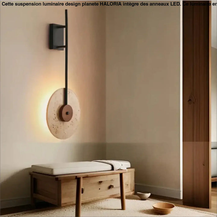 Applique Murale Design Avec Disque En Pierre Naturelle

