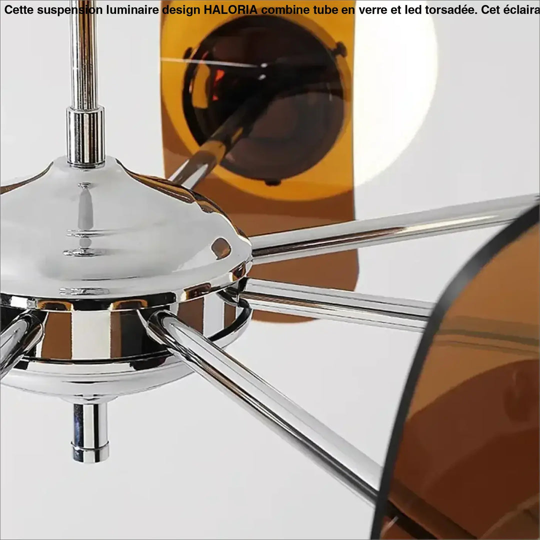 Suspension luminaire rétro à globes et courbé

