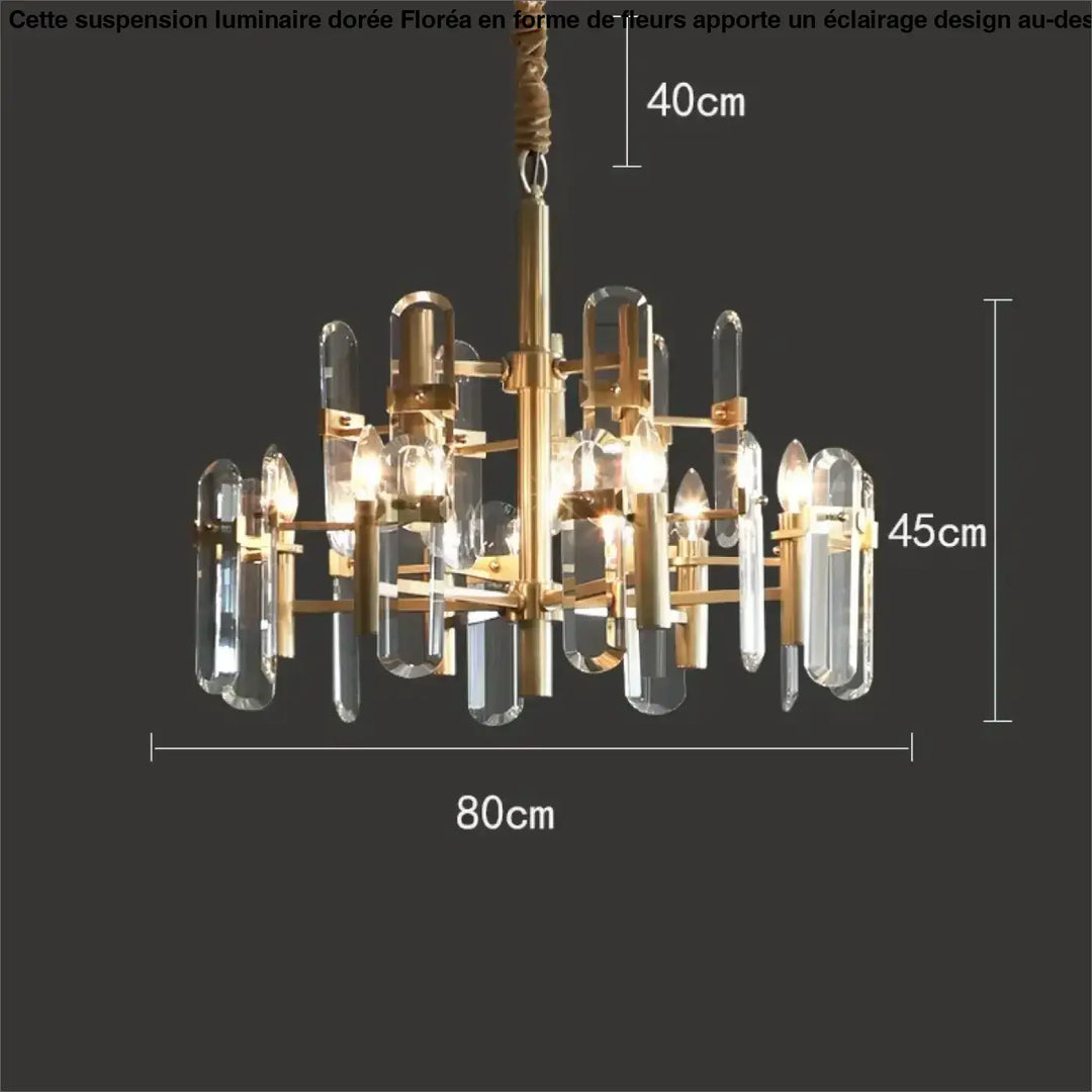 Suspension luminaire doré noir avec design élégant