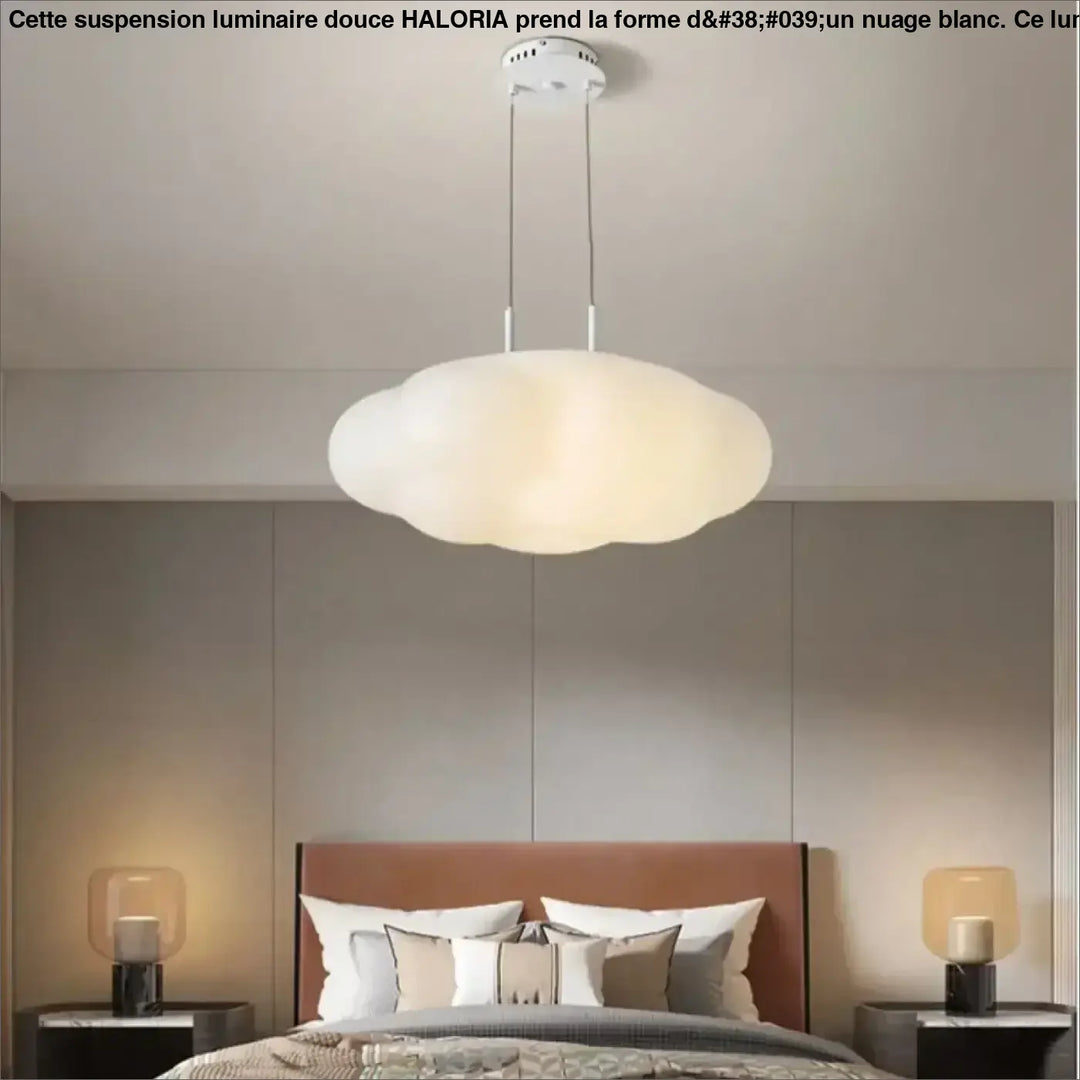 Suspension luminaire douce en forme d’un nuage blanc