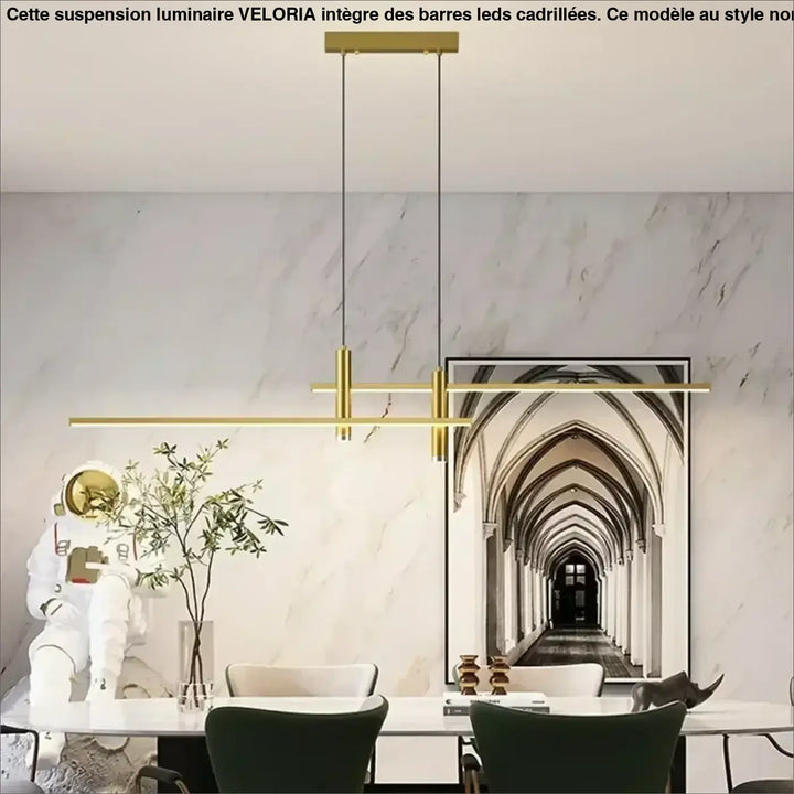 Suspension Luminaire En Barres LEDs Cadrillées Au Style Nordique