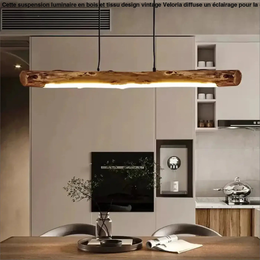 Suspension luminaire en branche naturel design au style bohème