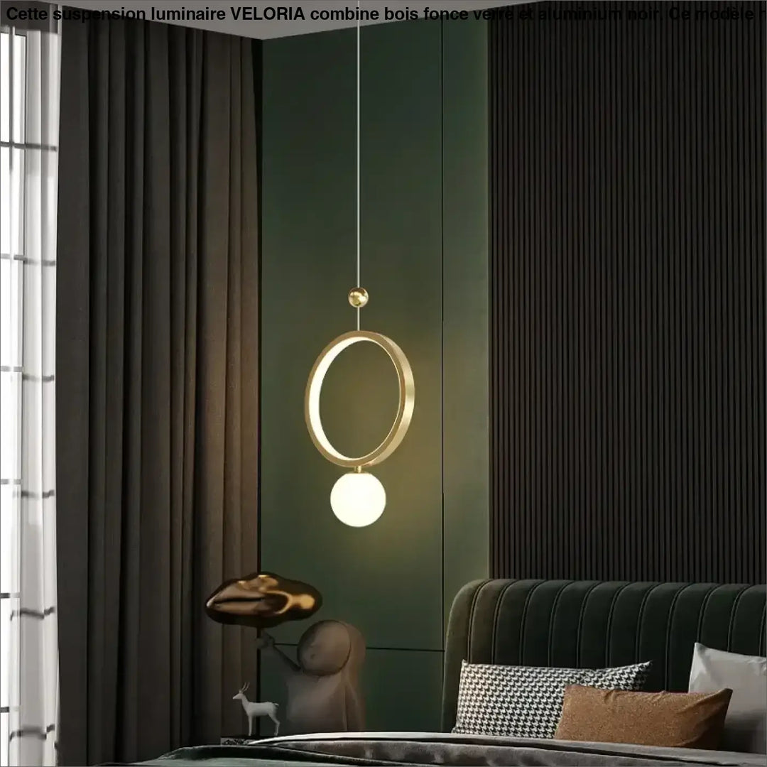 Suspension Luminaire LED Circulaire Pour Chambre Style Minimaliste