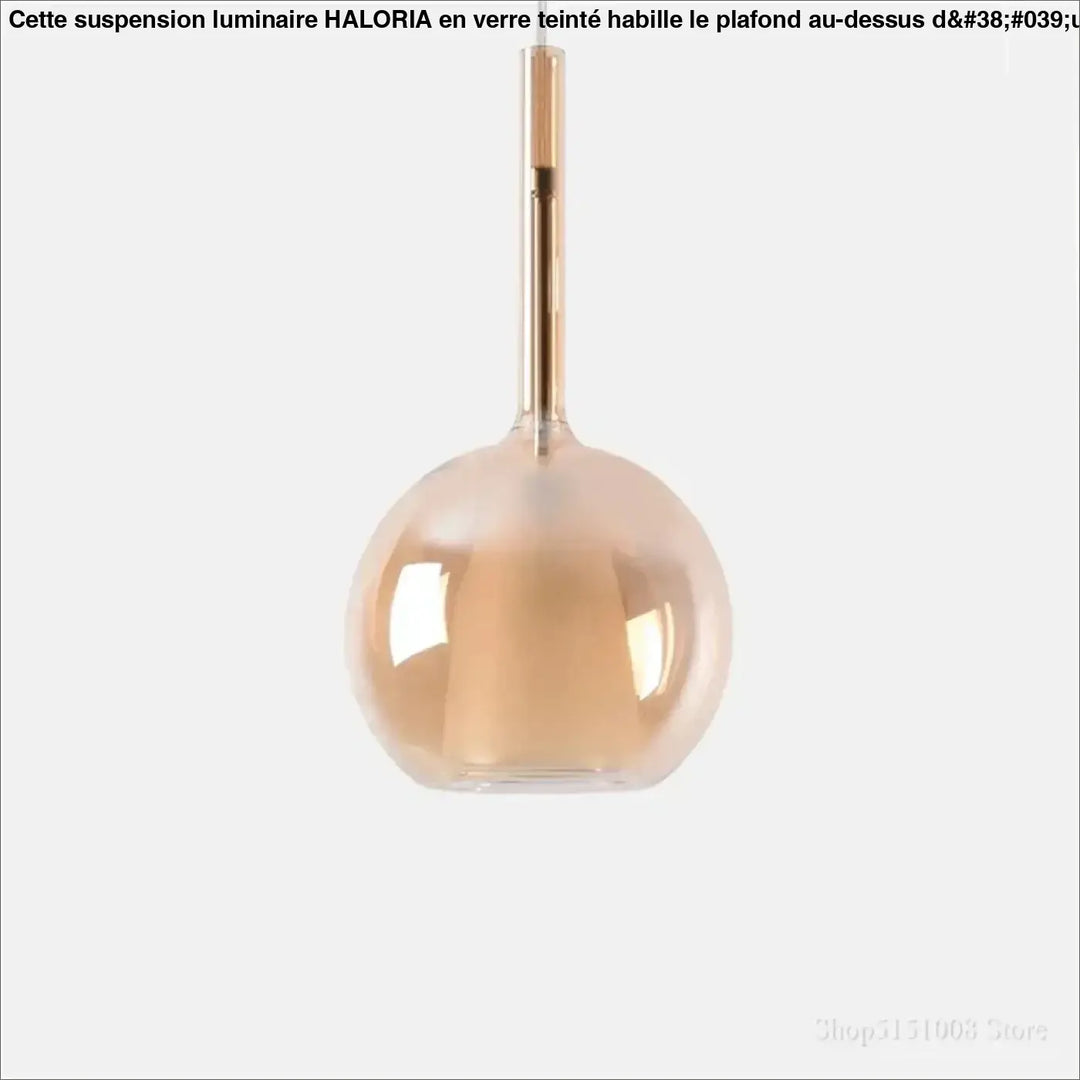 Suspension Luminaire En Boule De Verre Teinté