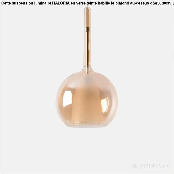 Suspension Luminaire En Boule De Verre Teinté
