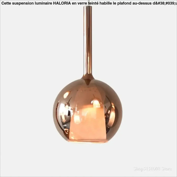 Suspension Luminaire En Boule De Verre Teinté