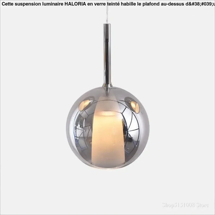 Suspension Luminaire En Boule De Verre Teinté