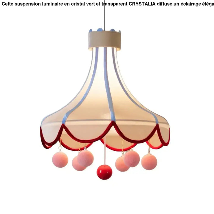 Suspension design cirque luminaire ludique beige fun