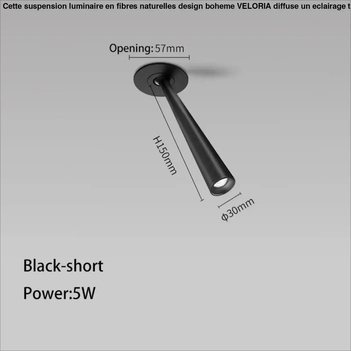 Plafonnier spot encastré design tube contemporain élégant
