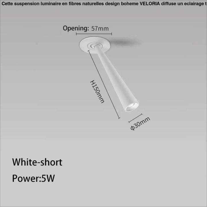 Plafonnier spot encastré design tube contemporain élégant