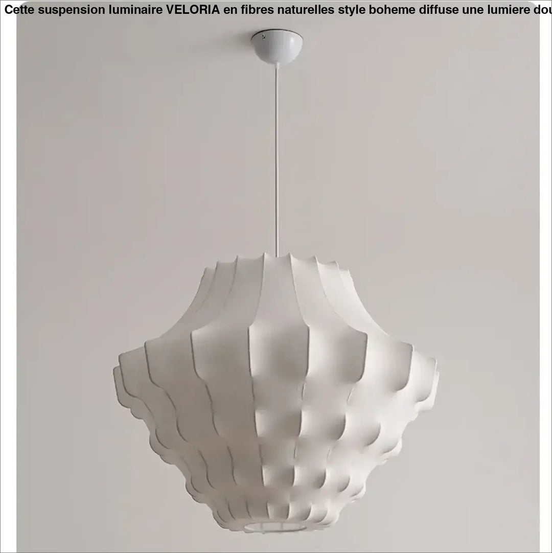 Suspension design organique blanche moderne style pur
