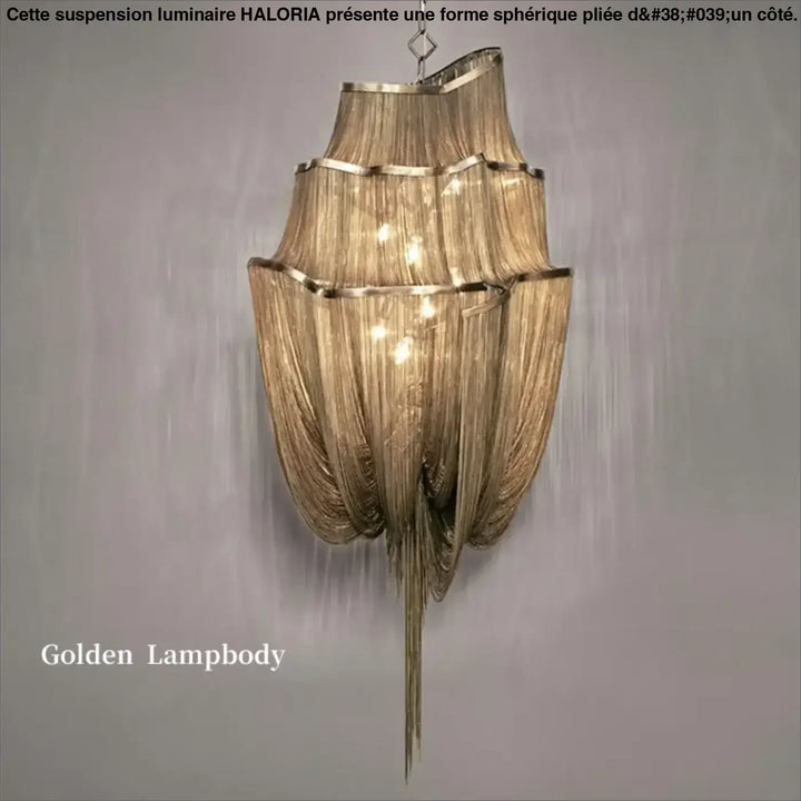 Suspension design chaînes luxe grand format style