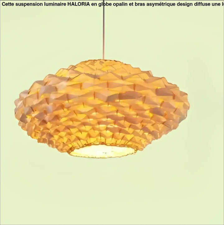 Suspension luminaire satori en bambou tissé chaud avec motif géométrique texturé lampe suspendue écologique