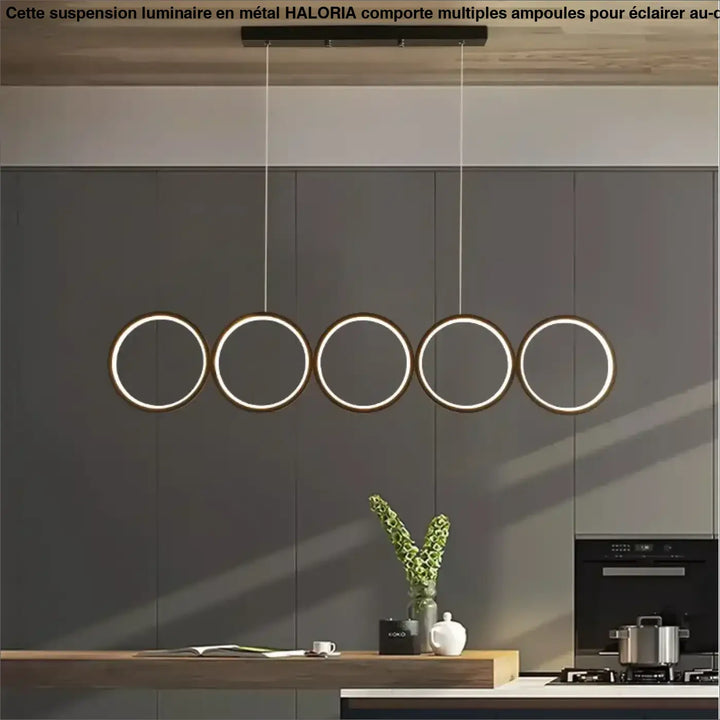 Suspension luminaire anneaux minimalistes et elégants