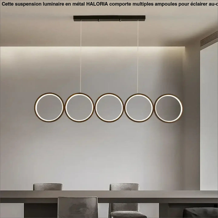 Suspension luminaire anneaux minimalistes et elégants