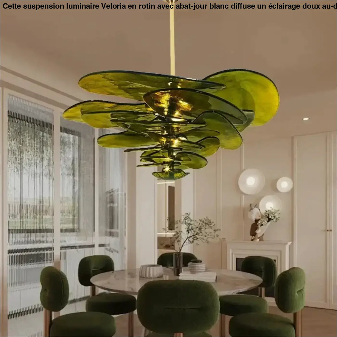 Suspension contemporaine en verre artistique style élégant