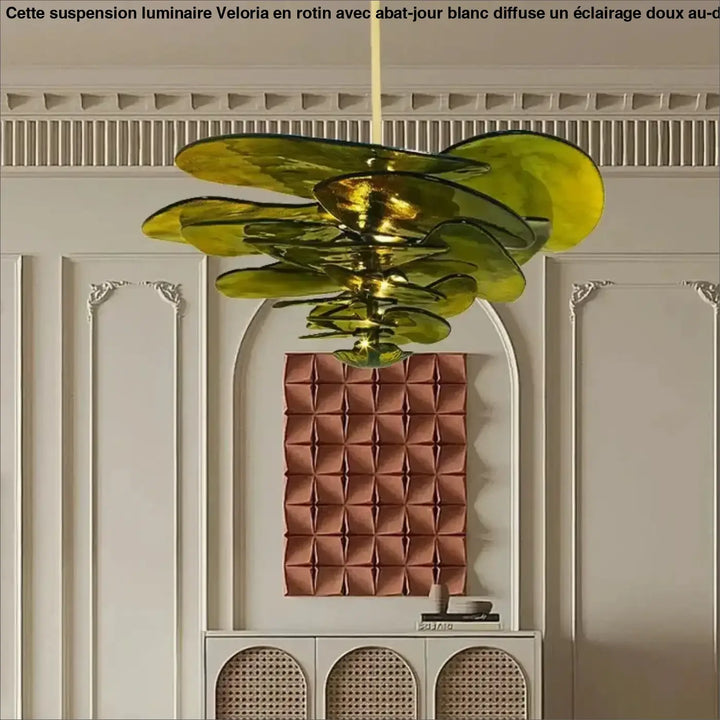 Suspension contemporaine en verre artistique style élégant