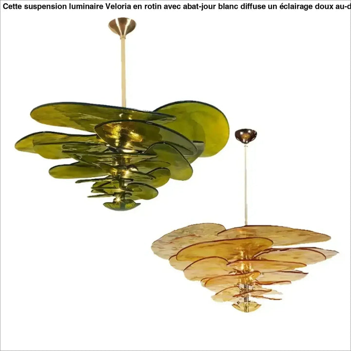 Suspension contemporaine en verre artistique style élégant