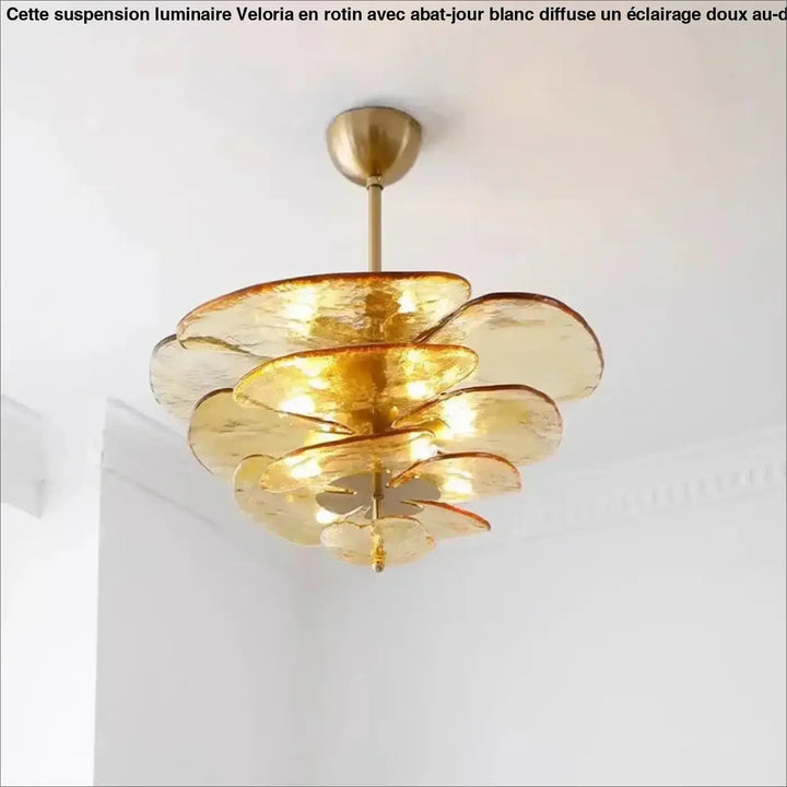 Suspension contemporaine en verre artistique style élégant