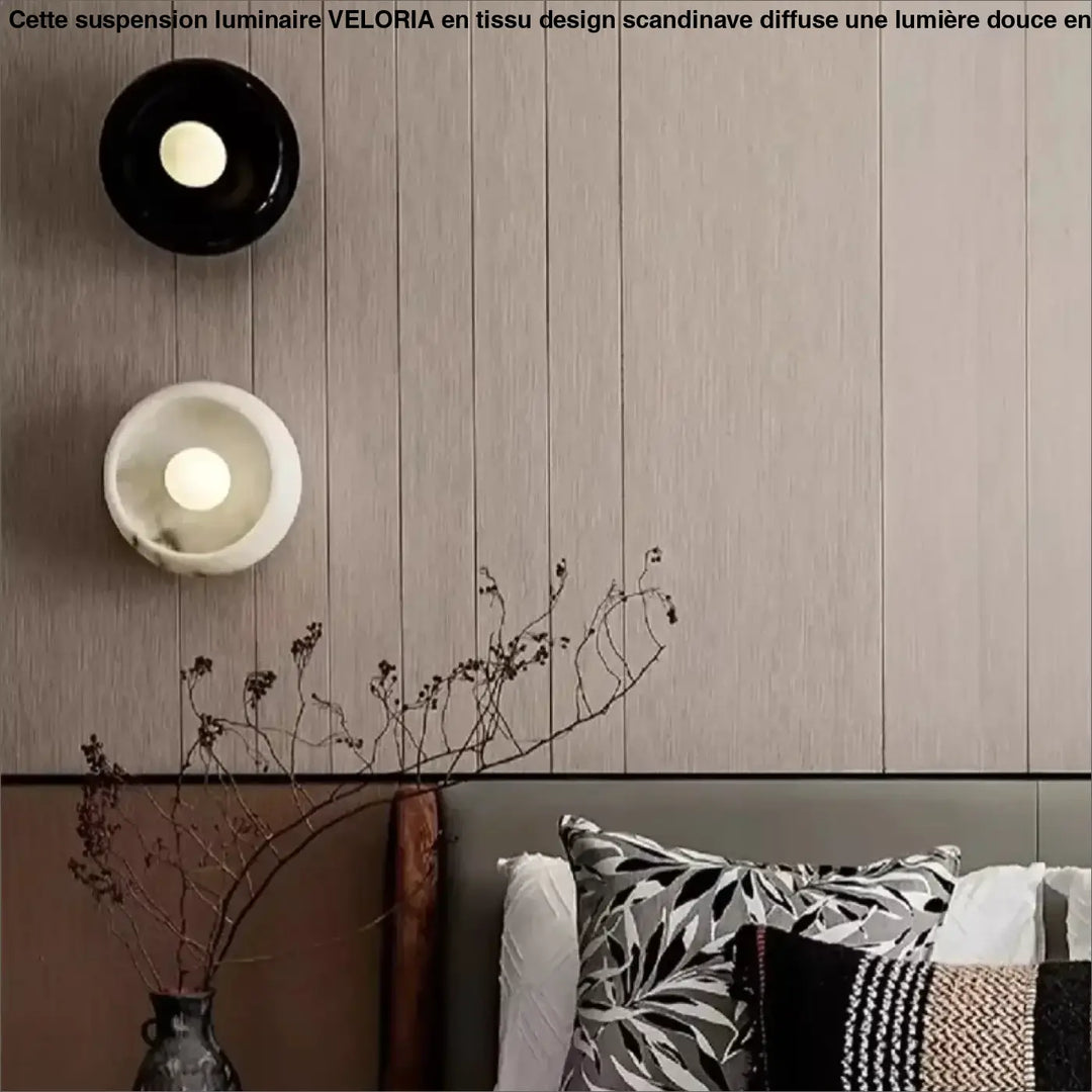 Applique murale ronde en pierre naturelle colorée LED