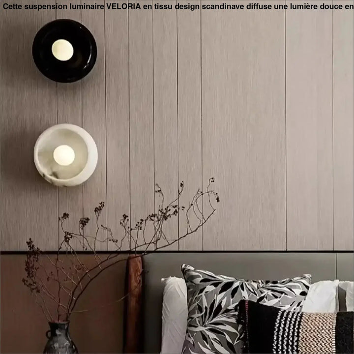 Applique murale ronde en pierre naturelle colorée LED