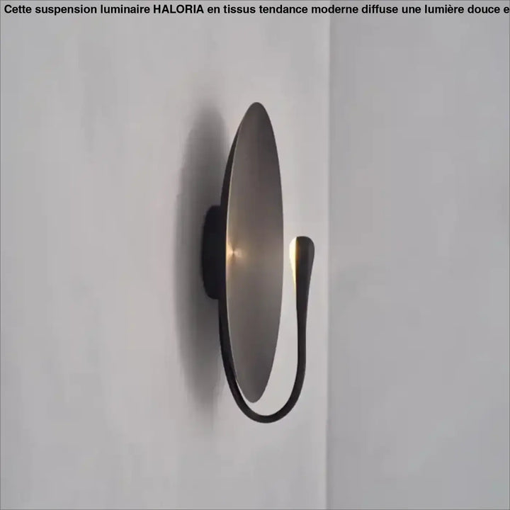 Applique murale ronde design moderne disque métal lumière douce

