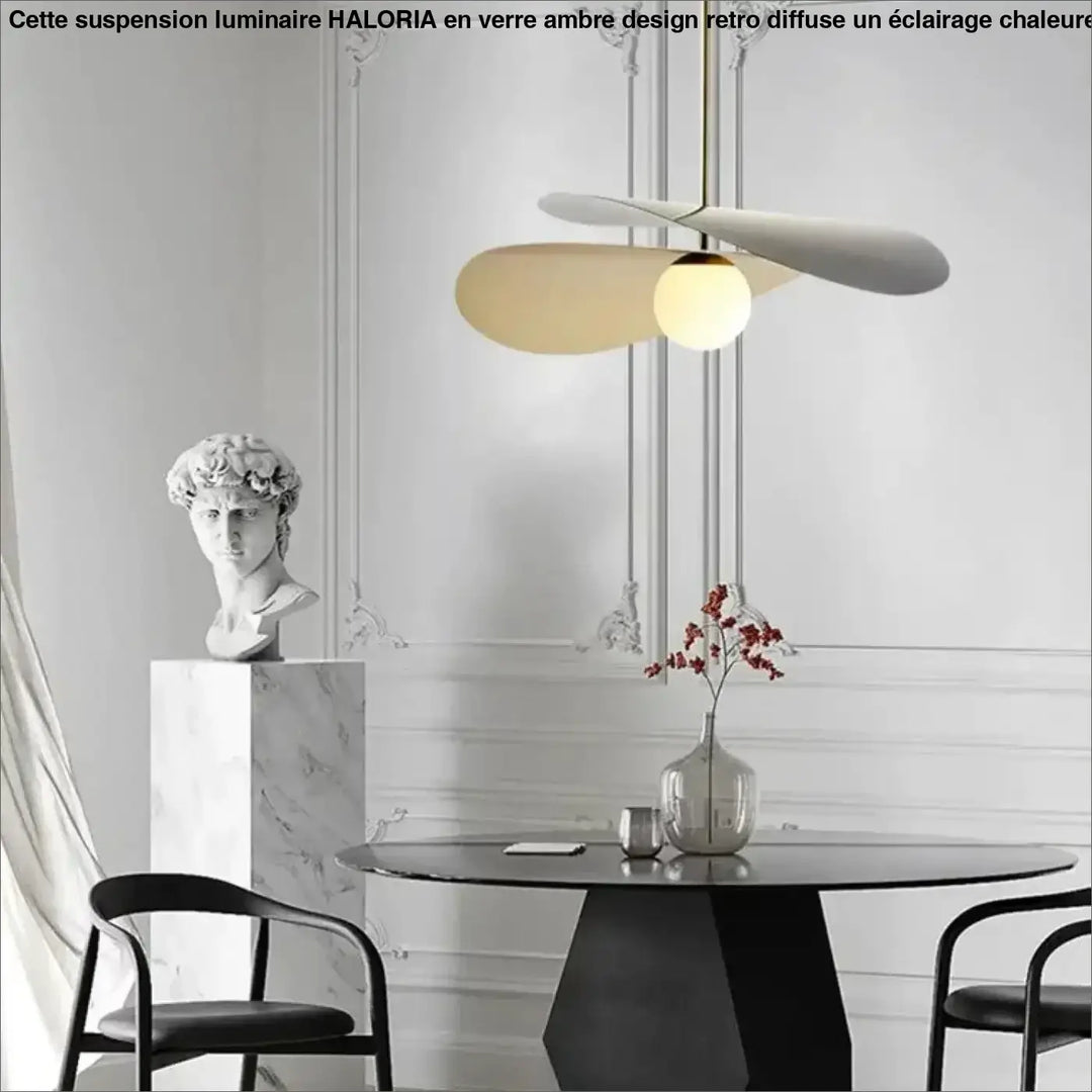 Suspension luminaire moderne noir et laiton minimaliste chic
