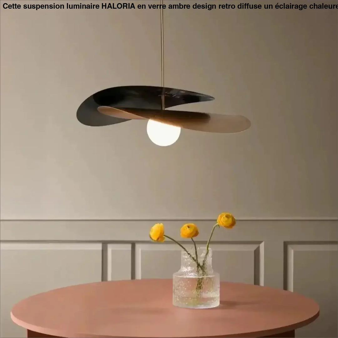 Suspension luminaire moderne noir et laiton minimaliste chic