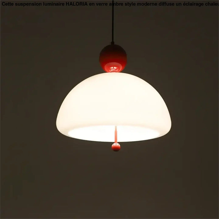 Suspension luminaire moderne en verre opalin élégant