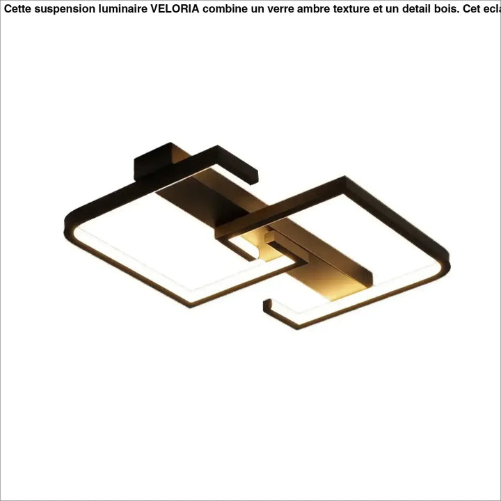 Plafonnier géométrique noir style minimaliste au design moderne