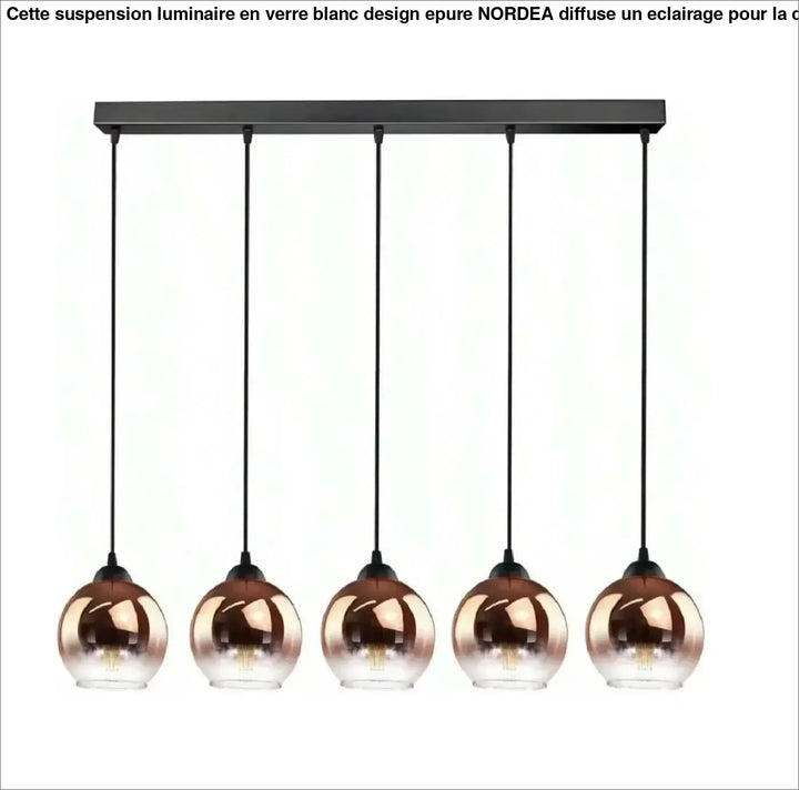 Suspension luminaire en verre ambré vintage décoratif cosy