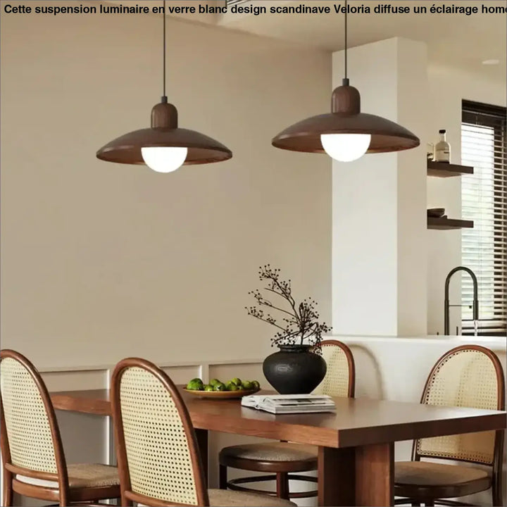 Suspension luminaire contemporain en verre et métal design
