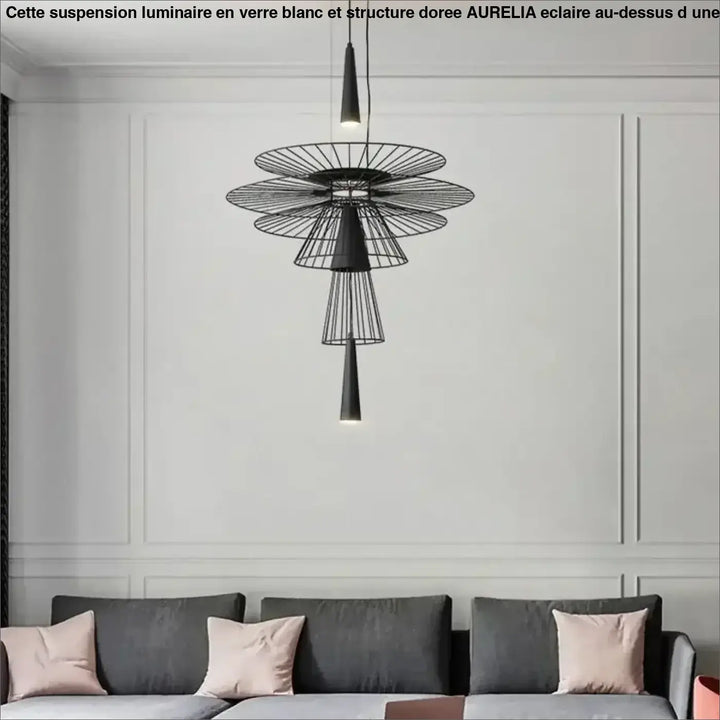 Suspension Luminaire Design Moderne Métal Style Industriel Chic