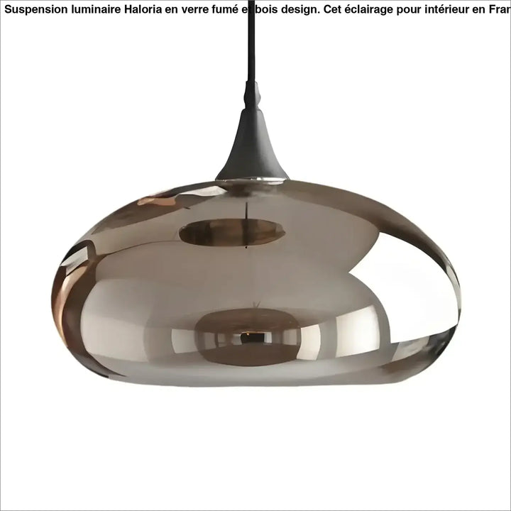 Suspension moderne en verre fumé brun à trois lumières design