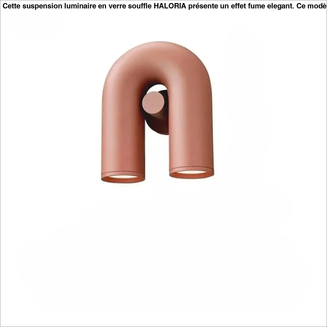 Applique murale jk-x1-01 uzo terracotta mat en forme de u avec double cylindres pour zone d’éclairage minimaliste