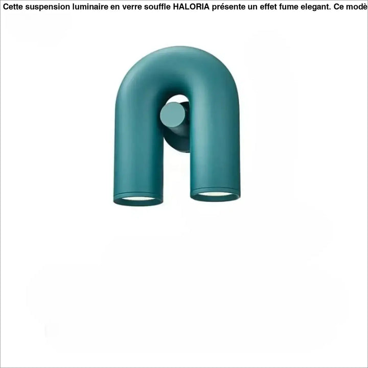 Applique murale jk-x1-01 uzo teal en u avec deux luminaires cylindriques finition mate pour zone d’éclairage