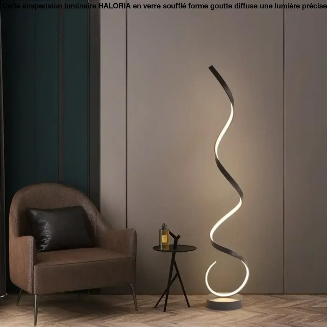 Lampadaire led sculptural noir ou blanc luminaire chic