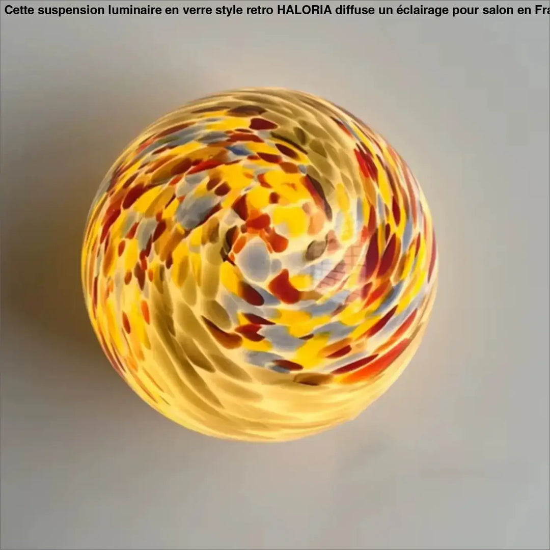 Plafonnier design en verre artistique multicolore