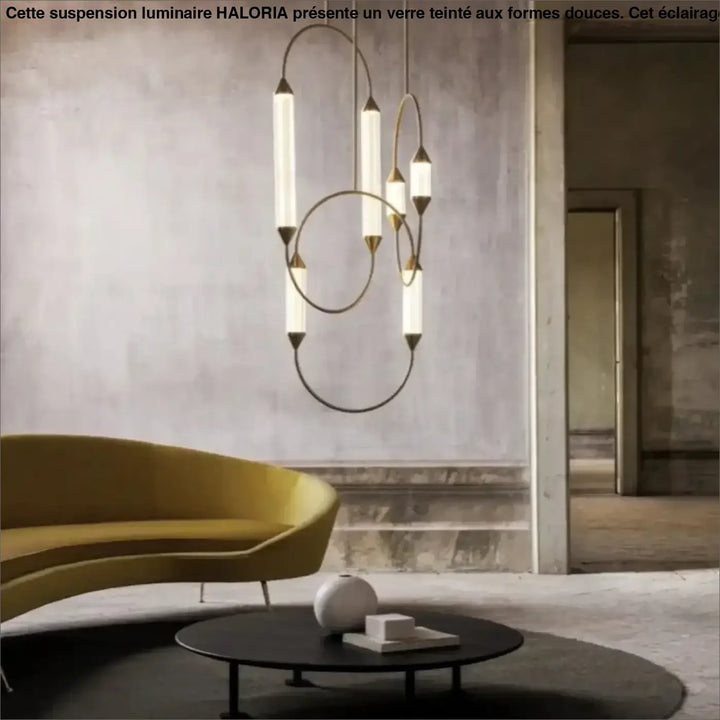 Suspension luminaire orsen en laiton moderne avec verre dépoli et design géométrique circulaire seule couleur élégante sources lumineuses intégrées