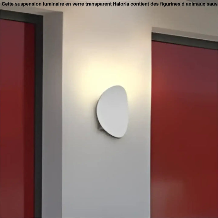 Applique murale aurelia minimaliste blanche design ovale lisse pour éclairage intérieur élégant et contemporain