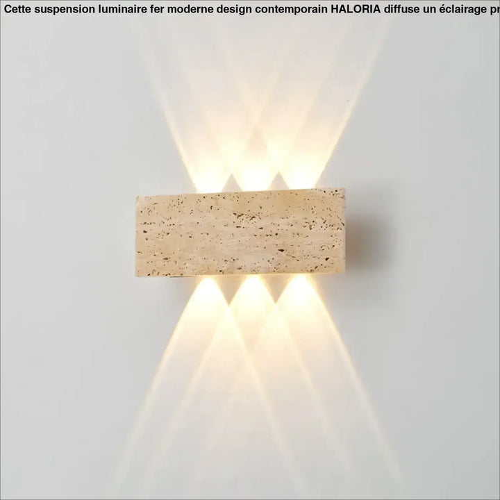 Applique d’extérieur moderne en pierre naturelle beige élégante