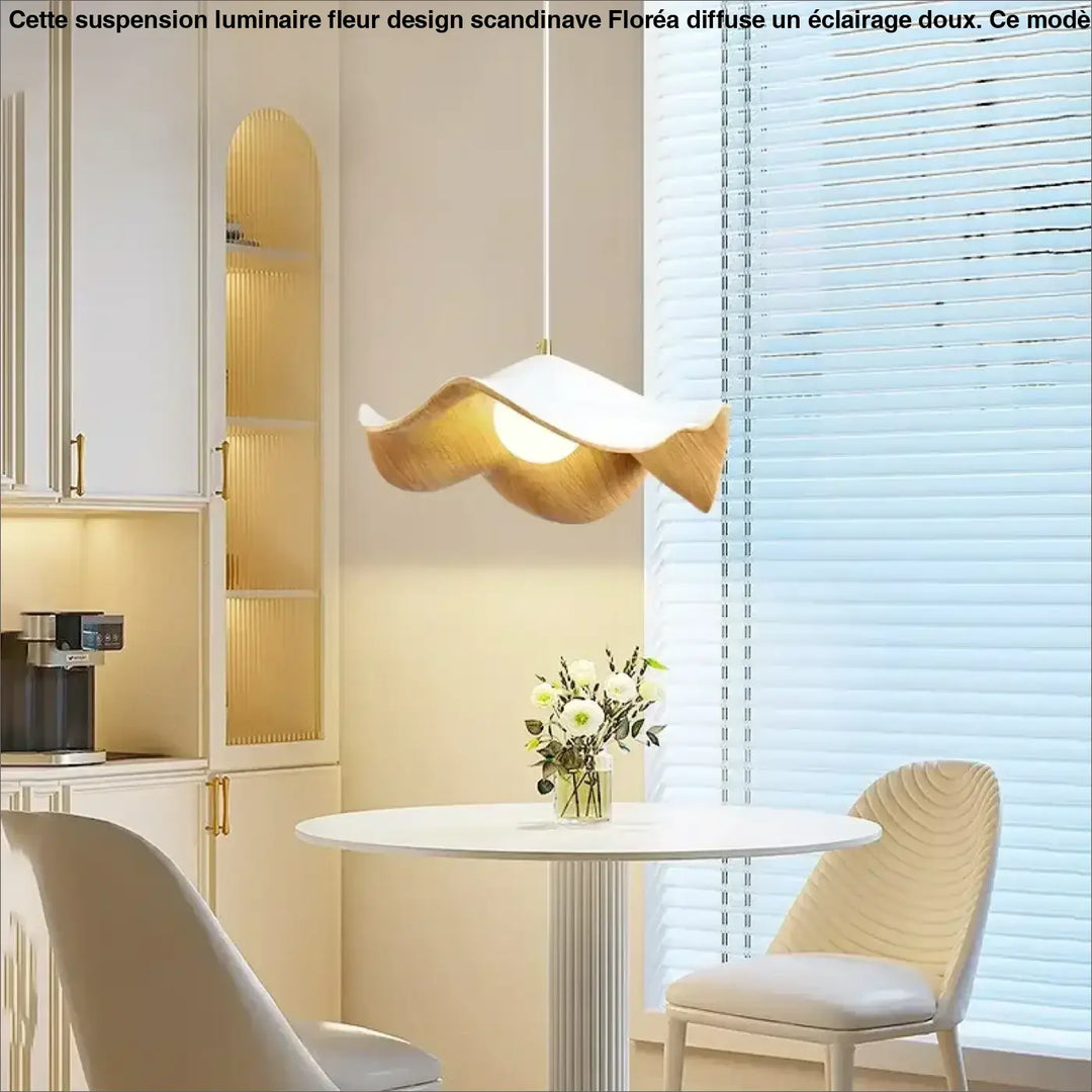 Suspension Luminaire Fleur Design Scandinave Style Noir Blanc
