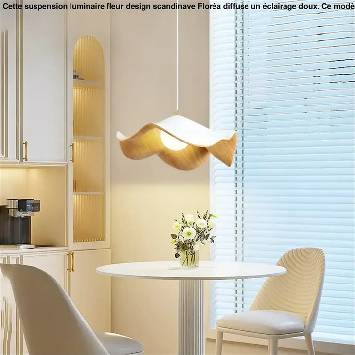 Suspension Luminaire Fleur Design Scandinave Style Noir Blanc