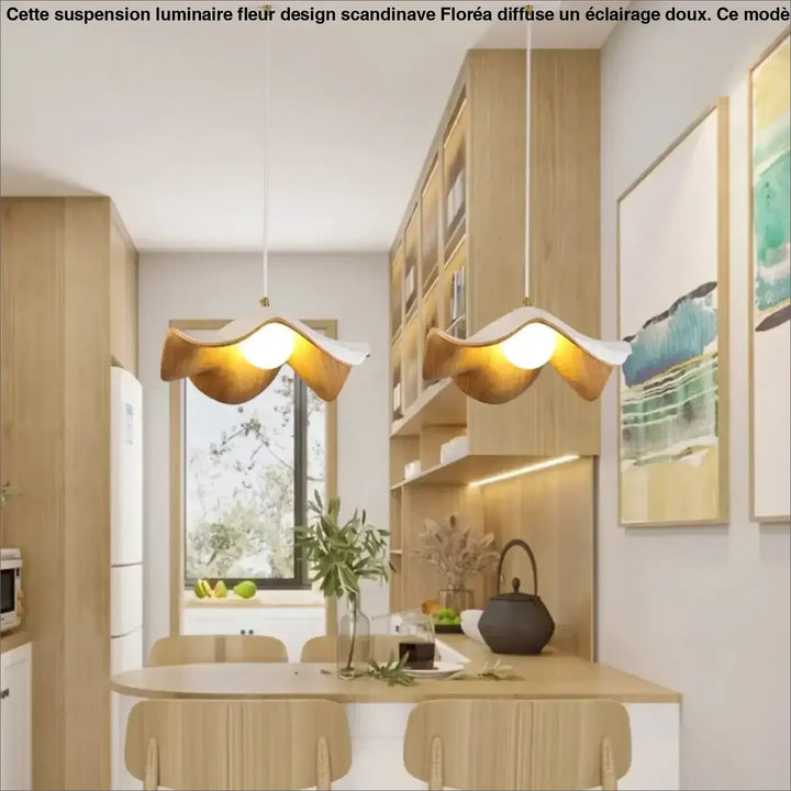 Suspension Luminaire Fleur Design Scandinave Style Noir Blanc