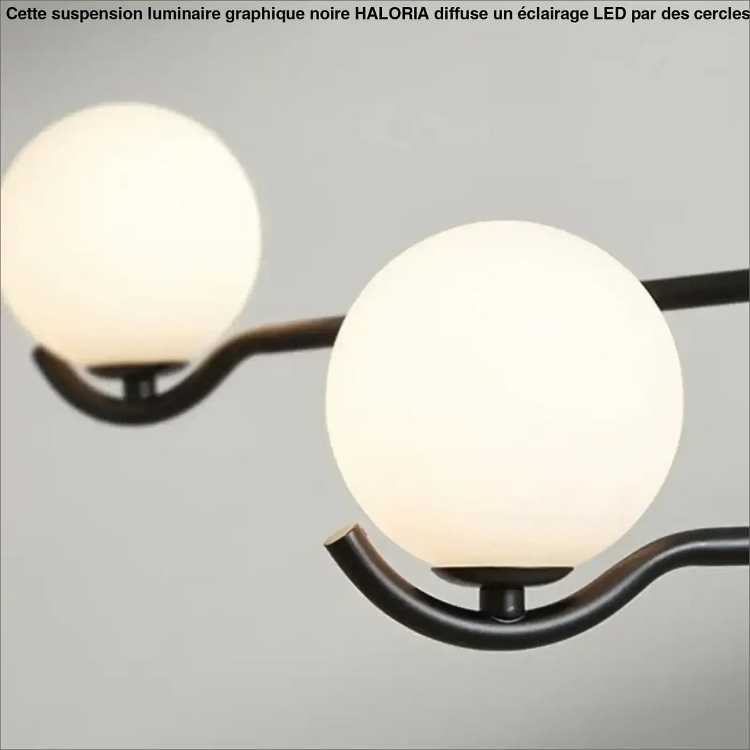 Suspension minimaliste à boules lumineuses style chic