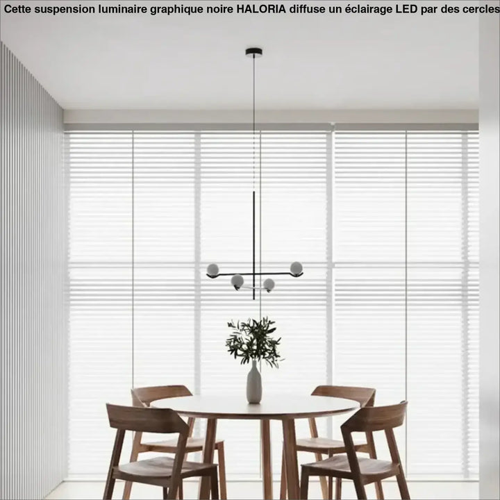 Suspension minimaliste à boules lumineuses style chic