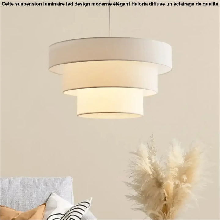 Suspension Design En Tissu Forme Cylindre Superposé Look Chic
