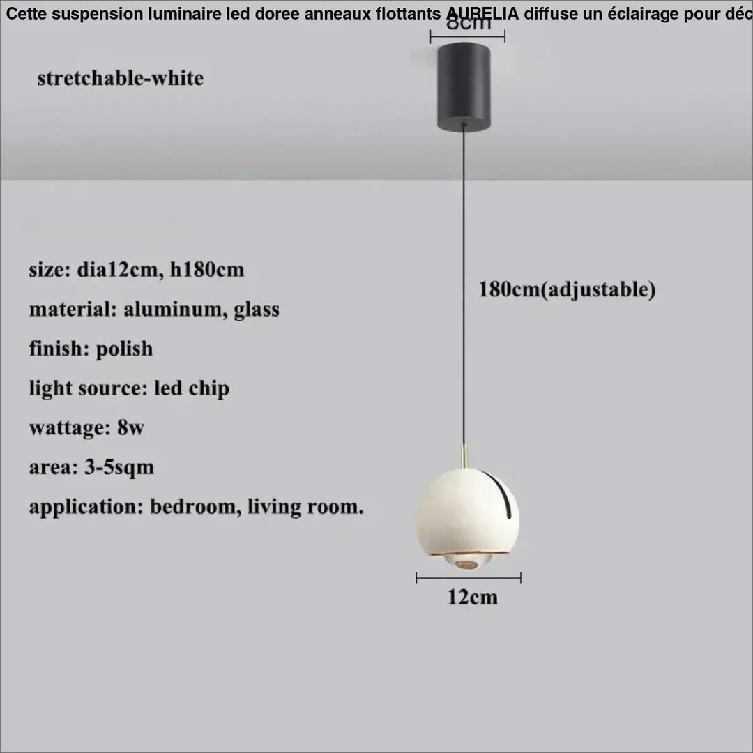 Suspension luminaire boule en verre effet miroir contemporain